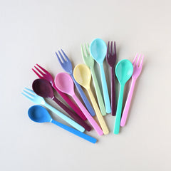 Set of 6 Melamine Forks + Spoons - MIXMATCH