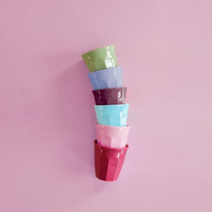 Set of 6 Extra Small Melamine Cups - Viva La Vida
