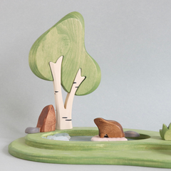 Brin d’Ours Pair of Wooden Beavers