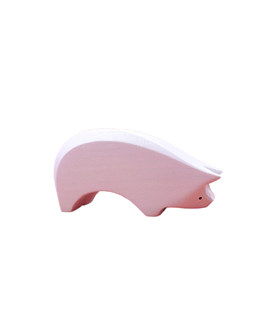 Brin d’Ours Wooden Pig - Eating