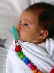 Rainbow Bead Pacifier Clip