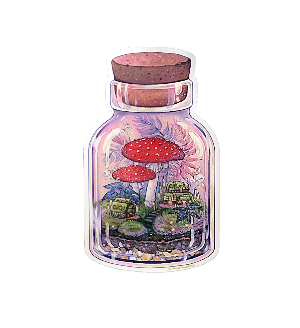 Mushroom Terrarium Sticker