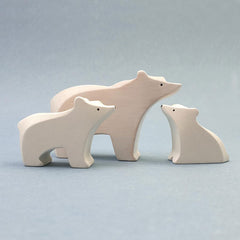 Brin d’Ours Wooden Polar Bear Cub - Sitting