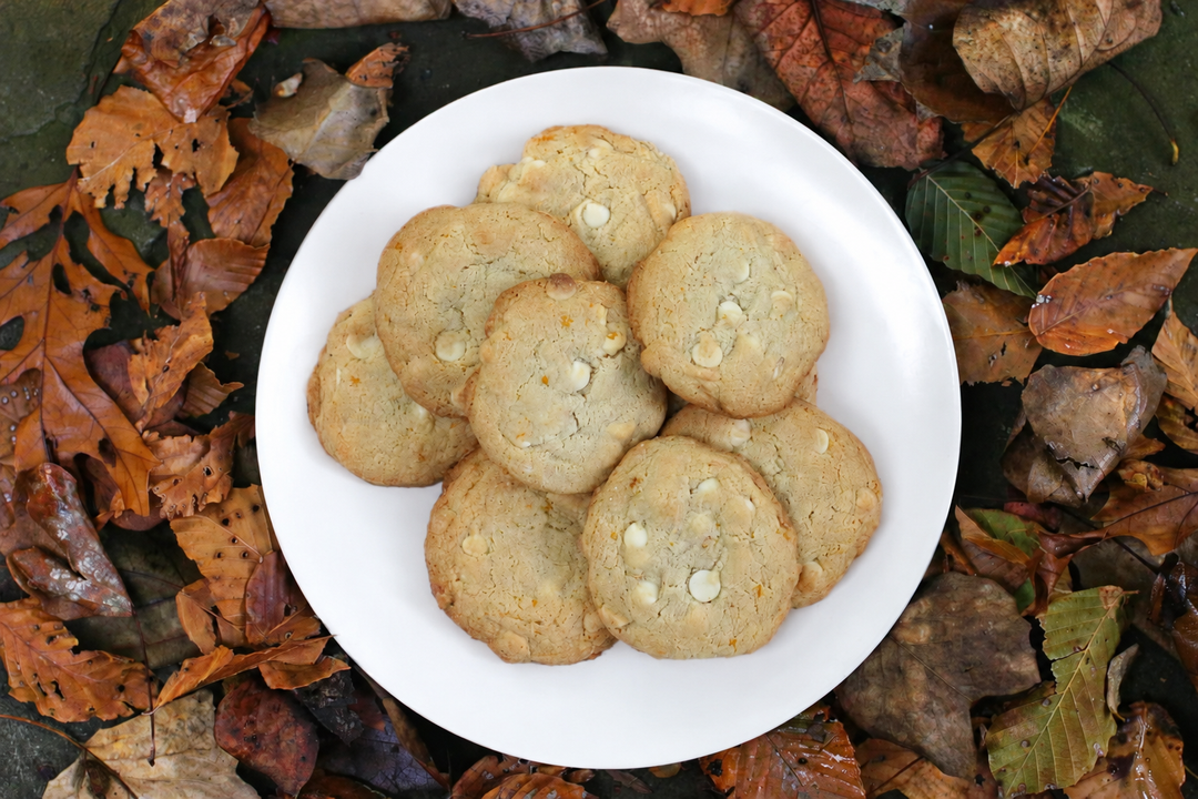 Gluten-Free White Chocolate Orange Cookies