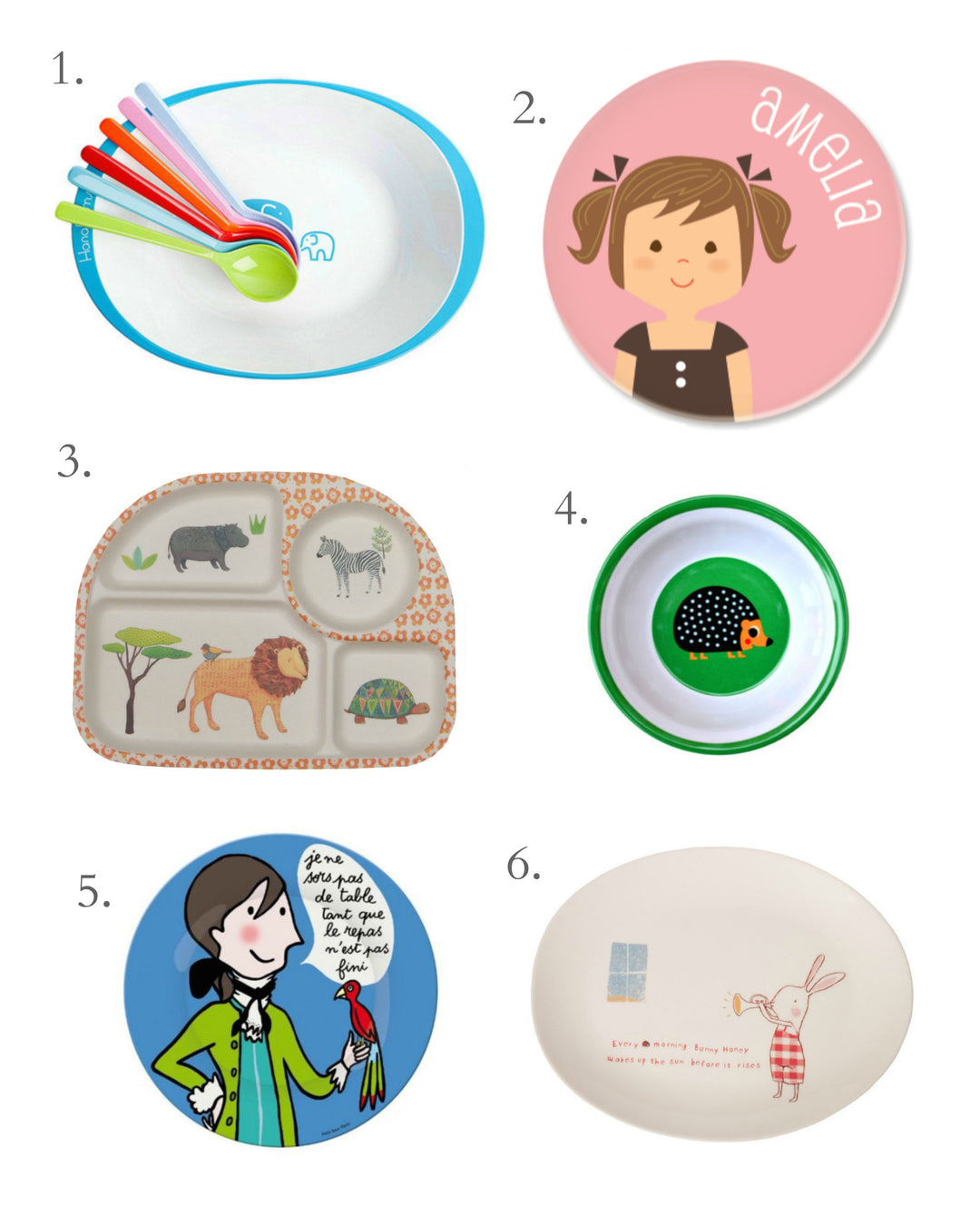 Easy, Bright Melamine Tableware for Kids