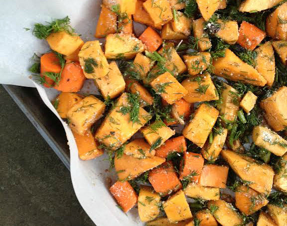 Roasted Butternut Squash and Carrots