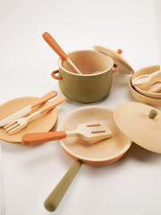 Handmade Wooden Play Cookware