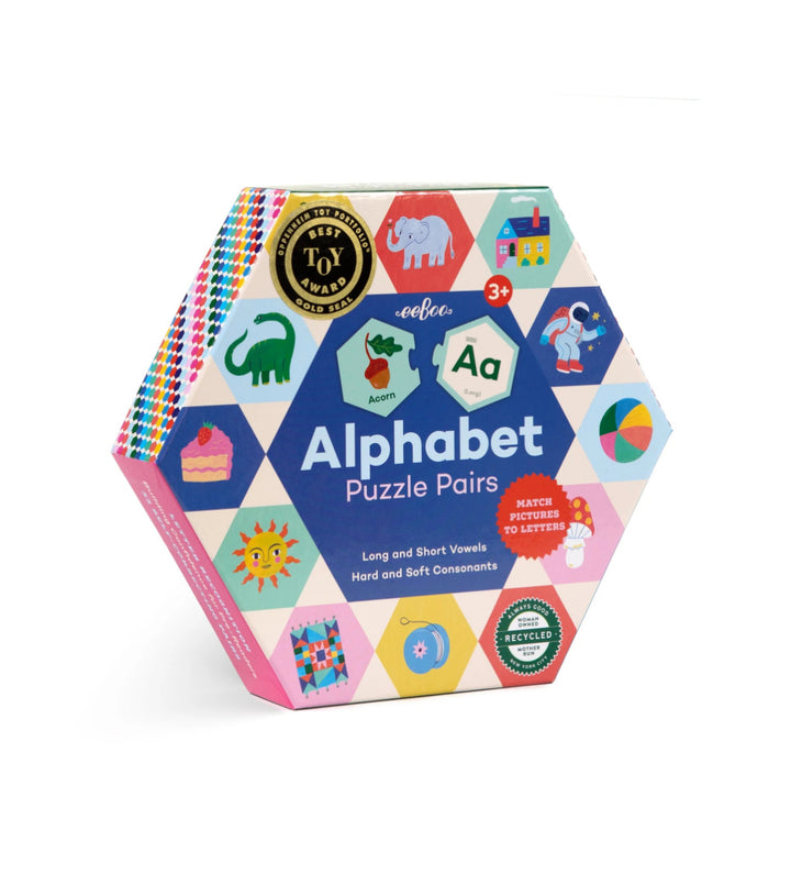 Alphabet Hexagon Puzzle Pairs