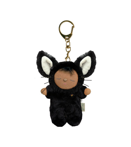 Cozy Bag Charm - Black Cat Nox