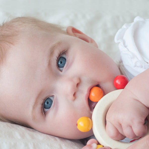 Wooden Rainbow Teething Ring | Heimess Goki | Baby Rattle | – Brimful
