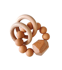 Silicone + Wood Teether Ring