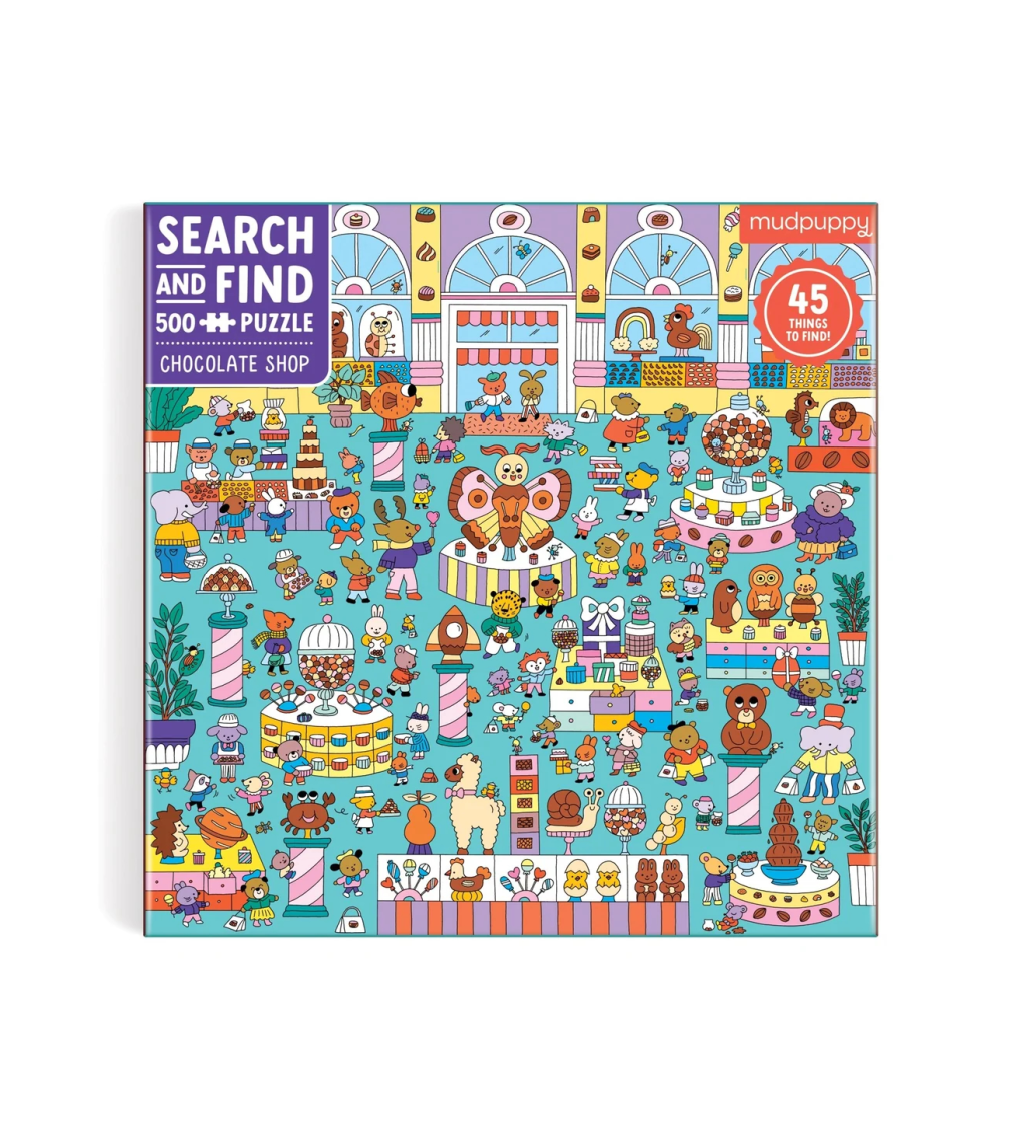 Chocolate Shop 500 Piece Search and Find Family Puzzle