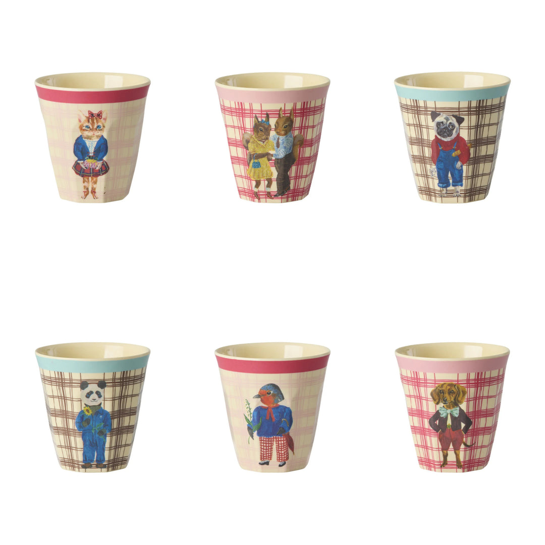 Set of 6 Small Melamine Cups with Nathalie Lété Prints