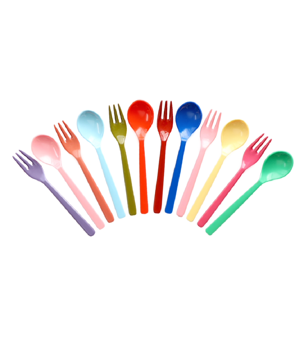 Set of 6 Melamine Forks + Spoons - MIXMATCH