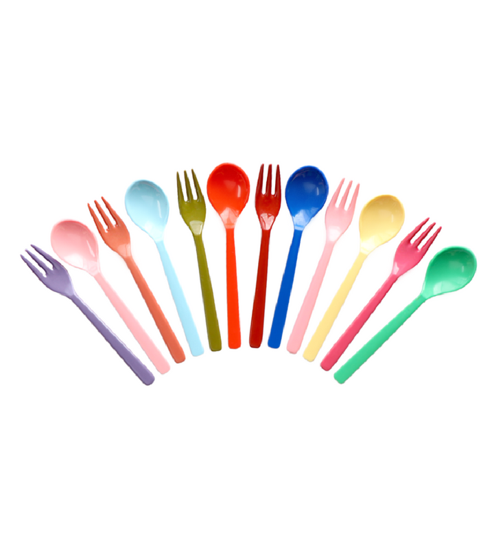 Set of 6 Melamine Forks + Spoons - MIXMATCH