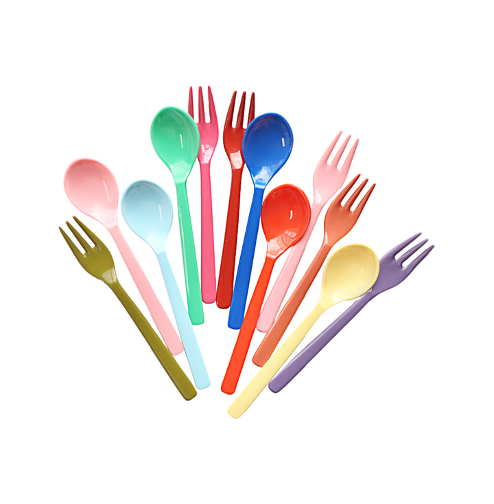 Set of 6 Melamine Forks + Spoons - MIXMATCH