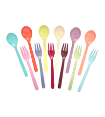 Set of 6 Melamine Forks + Spoons - MIXMATCH