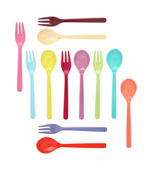Set of 6 Melamine Forks + Spoons - MIXMATCH