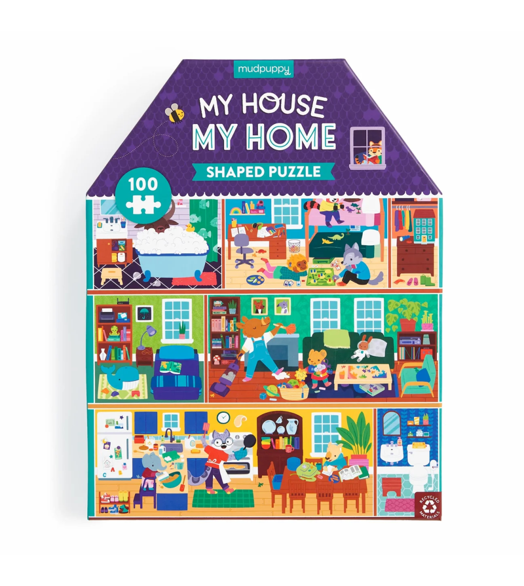 My House, My Home 100 Piece House-Shaped Puzzle
