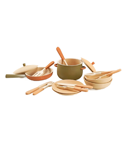 Handmade Wooden Play Cookware