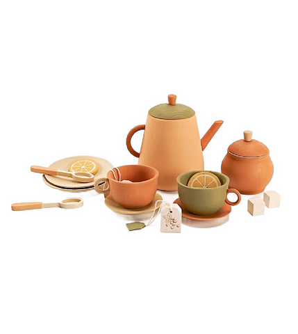 Handmade Wooden Tea Set