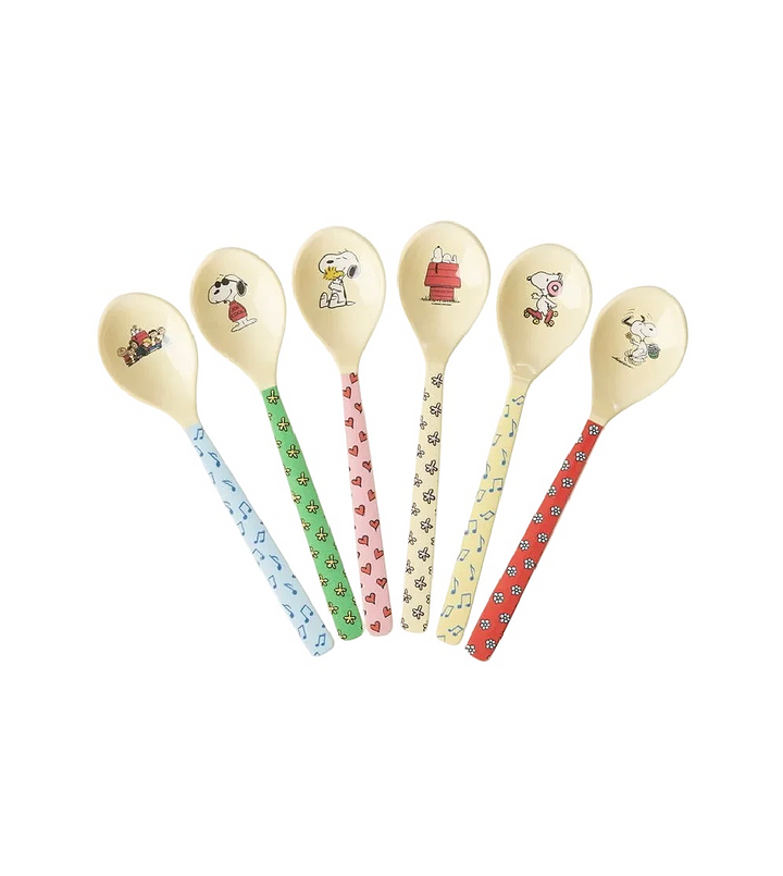 Set of 6 Melamine SNOOPY Spoons