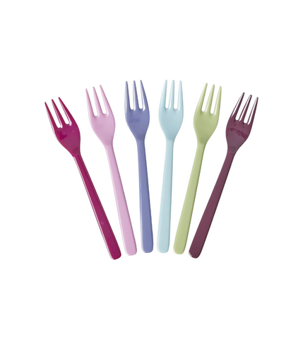 Set of 6 Melamine Forks - Viva La Vida