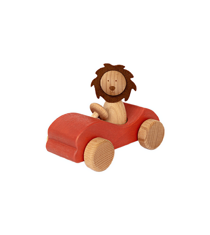 Wooden Car Lion