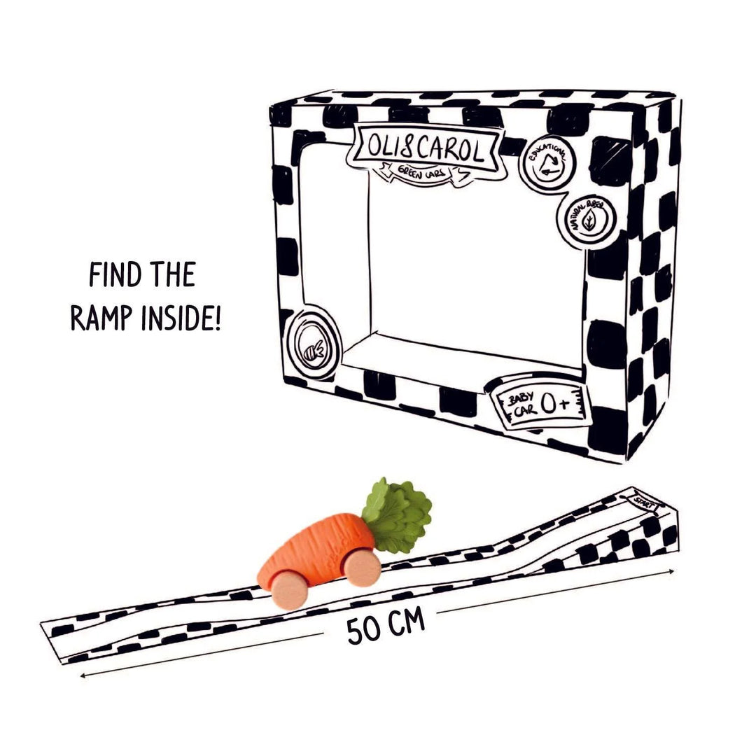 Natural Rubber Carrot Car