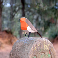 European Robin - Bird 3D Paper Figure By Plego