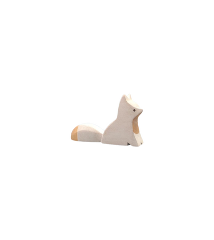 Brin d’Ours Wooden Arctic Baby Fox - Sitting