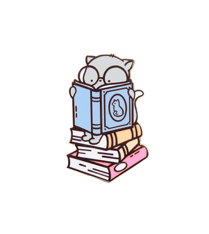 Clementine Book Stack Pin