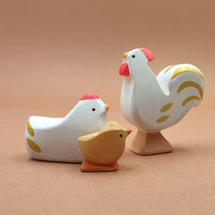 Brin d’Ours Wooden White Rooster