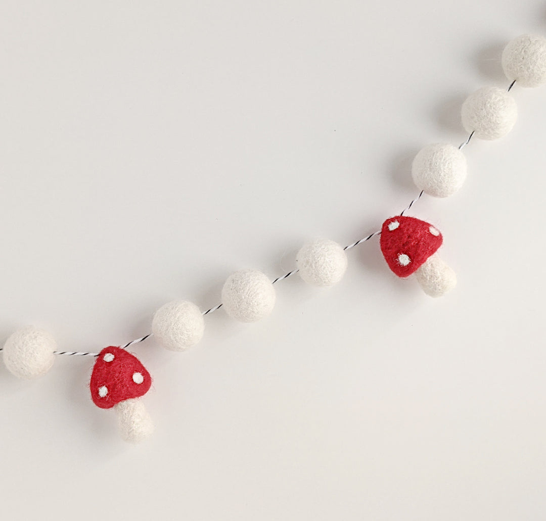 Felt Toadstool Garland