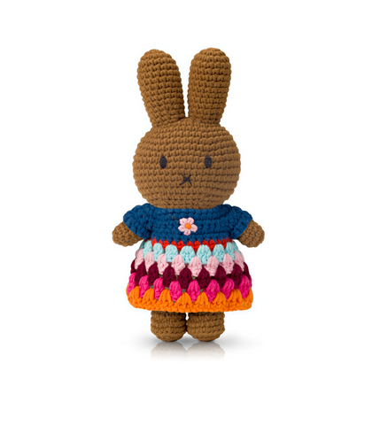 Crochet Melanie with Navy Rainbow Dress