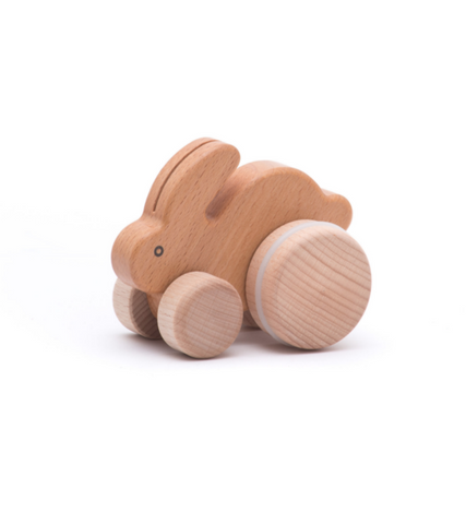 Rolling Rabbit Push Toy - Natural