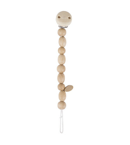 Wooden Bead Pacifier Clip