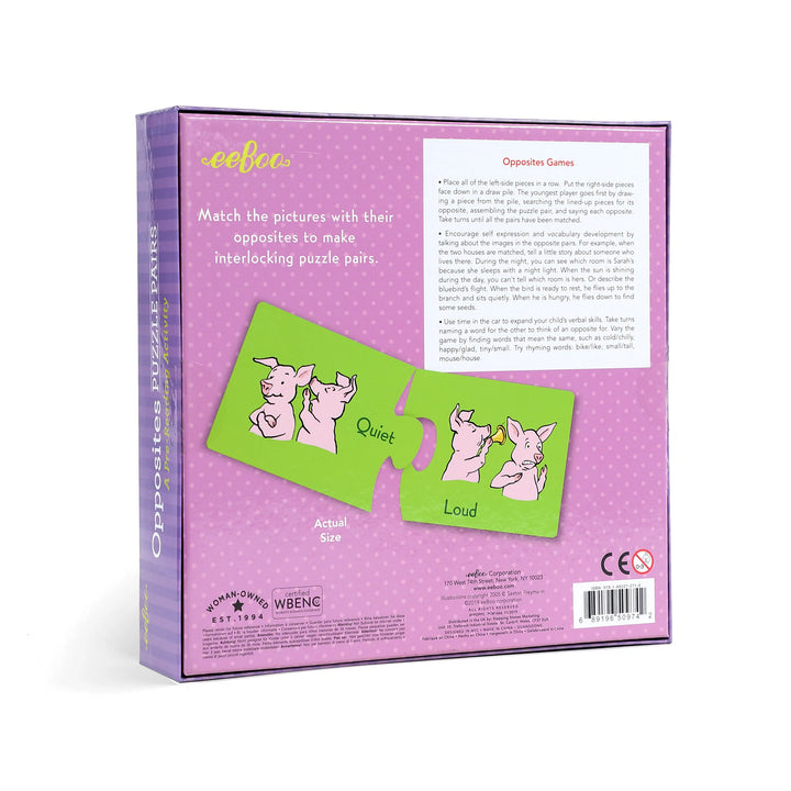 Eeboo Opposites Puzzle Pair Cards