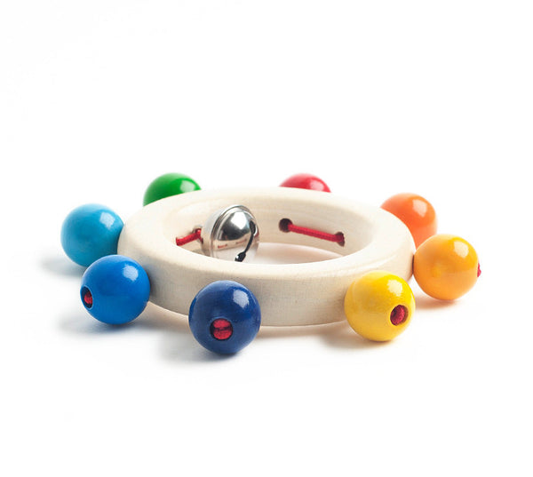 Wooden Rainbow Teething Ring | Heimess Goki | Baby Rattle | – Brimful