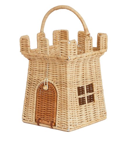 Ollie Ella Rattan Castle Basket