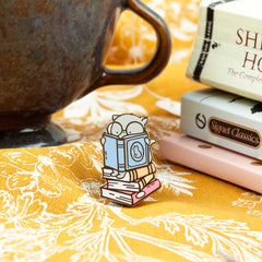 Clementine Book Stack Pin